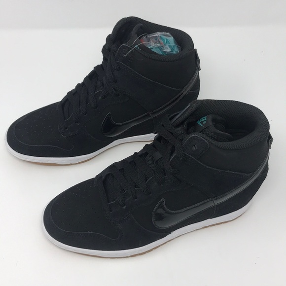 Nike dunk ski hi black gum bottom wedge - Picture 2 of 6